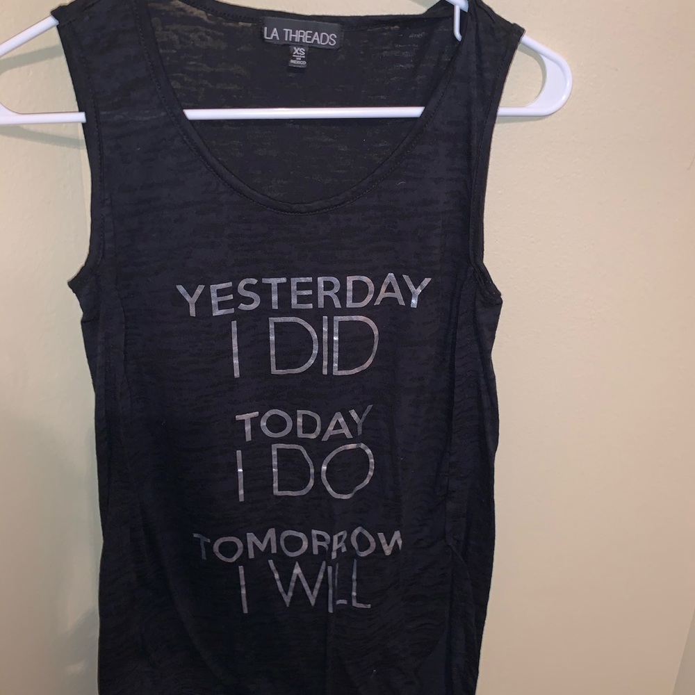 Black workout shirt